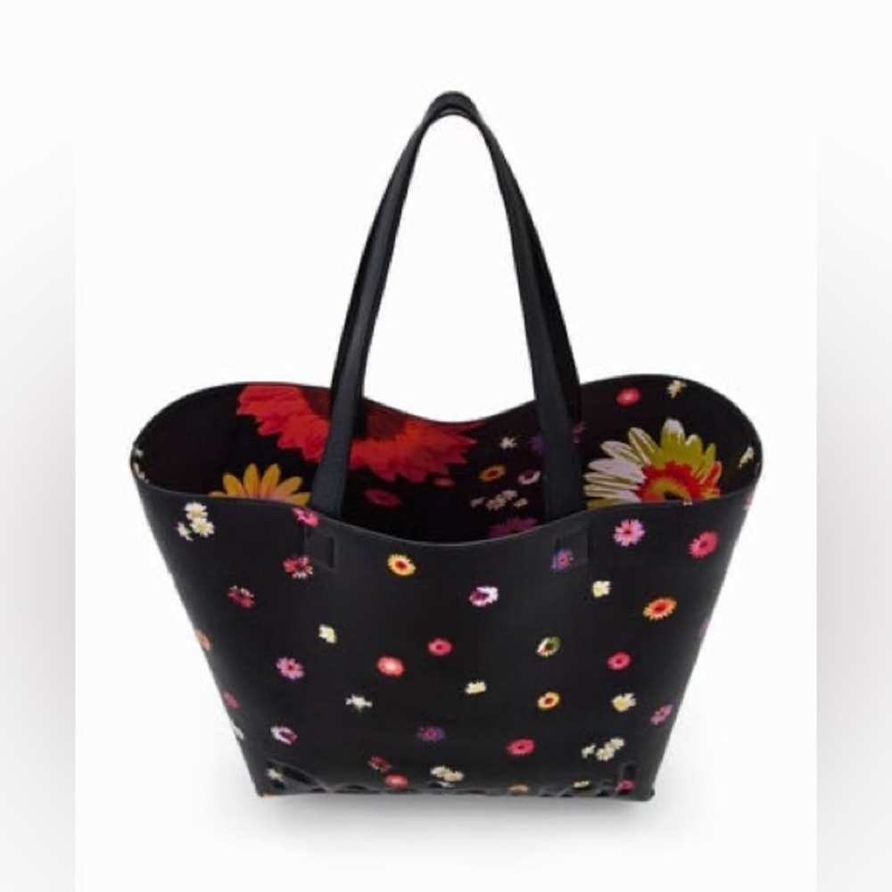 Desigual extra large revisable floral shopper bag